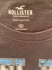 Hollister T Shirt Med Adult Black Steel Road Red Desert Motor Biker Logo Mens M
