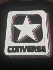 Converse All Star Graphic Star Logo Black Large NWT Short Sleeve T-Shirt