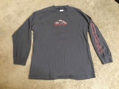 VTG Y2K Orange County Choppers Flames Long Sleeve West Coast Gray Mens Size L NY