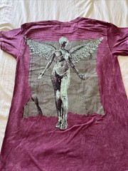 Nirvana In Utero Mineral Wash Plum Grunge Band Kirk Cobain T-Shirt Size Small