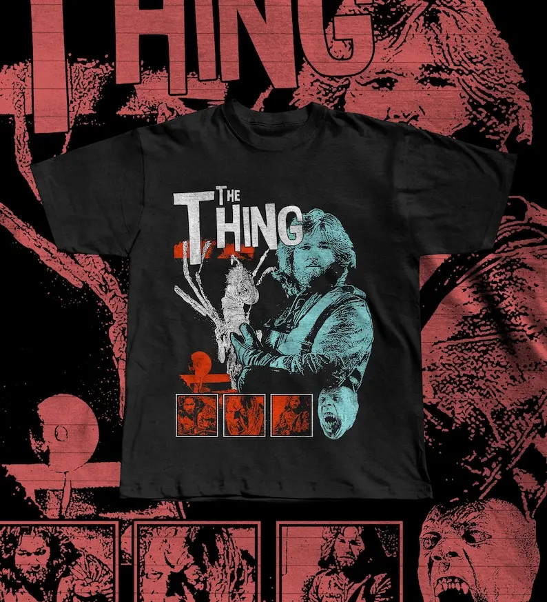 The Thing 1982 Movie T-Shirt – R.J. MacReady Graphic Tee, Horror Movies Tees