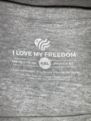 Land Of The Free Home Of The Brave Short Sleeve T-Shirt Men’s 4XL Gray