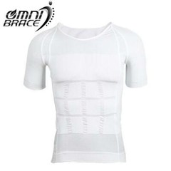 OmniBrace Men’s Body Slimming Short Sleeve Compression T-Shirt Up To 3XL & 4XL