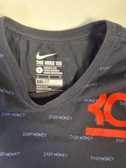 The Nike Tee Large L Black 2016 KD Kevin Durant Easy Money All Over Print Shirt