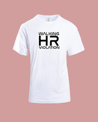 MEN WOMENS TEE TSHIRT UNISEX WALKING HR VIOLATION OFFICE WORKER CLOWN FUNNY GIFT