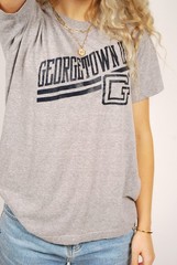 80s Georgetown T-shirt (L) large grey vintage university college sports graphic