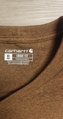 Carhartt Men Brown Front Pocket Loose Fit Short Sleeve TShirt Size XL Tall K87-M