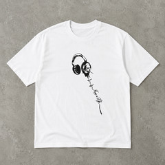 Colorful Dripping Headphones DJ Music Lover Graphic T-Shirt Streetwear Tee