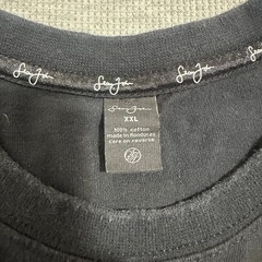 Y2K Sean John Chain Script Logo Tee Black Gold Hip Hop Puff Daddy Mens XXL