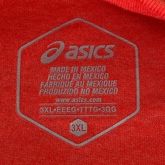 Asics Mens Size 3XL Red Short Sleeve Crew Neck Graphic Pocket Tee New