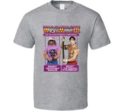Randy Savage Macho Man Ricky Steamboat The Dragon Wrestlemania 3 Wrestling Fan T