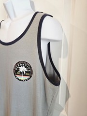 New US Vintage Men’s Sz Lg Shirt Tank Muscle Silver 100% Cotton NWT MSRP $29.95