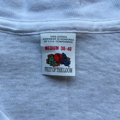 Vintage 80’s Fruit Of The Loom Blank T-Shirt White Undershirt Size Medium 38-40