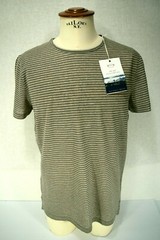 FLY3 Men’s SPORTY Short Sleeve LINEN COTTON Stripes GREY BEIGE T-SHIRT S/S 2019