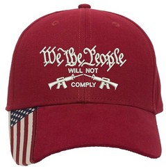 We the people will not comply BillFlag Embroidered 1Size Fits All structured Hat