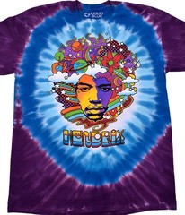 Jimi Hendrix Jimi Mod Tie-Dye T-Shirt Liquid Blue