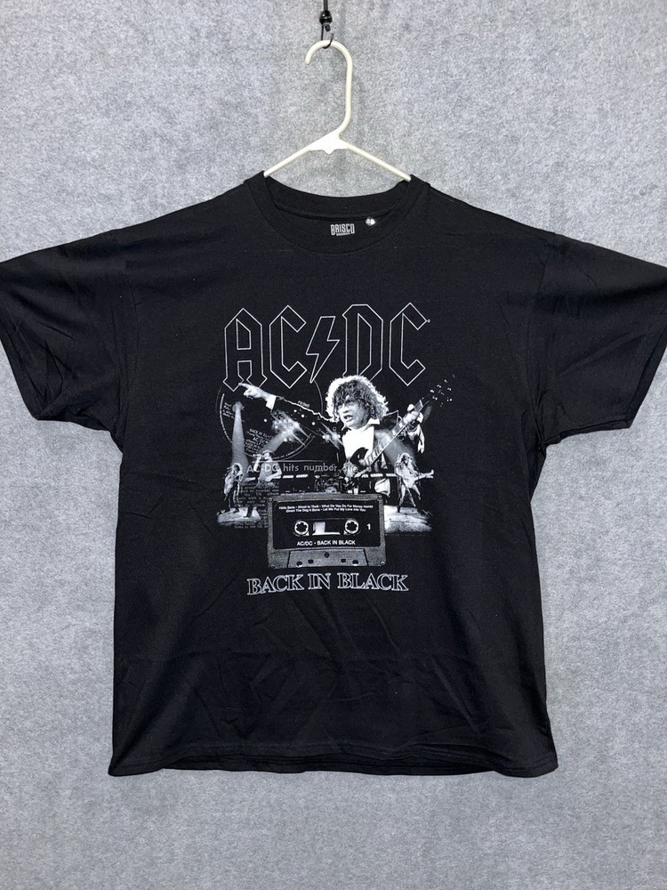 AC/DC Back In Black Metal Rock Graphic T-Shirt Adult Size XL Brand Brand New
