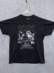 AC/DC Back In Black Metal Rock Graphic T-Shirt Adult Size XL Brand Brand New