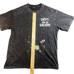 Gallery Dept Men’s M Black Paint-Splattered Shirt “Dépt De La Galerie” French