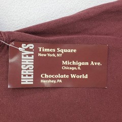 Hersheys Chocolate World Shirt Mens L Brown Metallic Silver Logo NWT NOS New