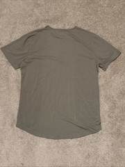 Cuts Clothing Shirt Mens XL Olive Green Curve-Hem Short Sleeve Henley Tee