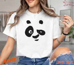 Unisex Cute Winking Panda Face T-Shirt – Minimalist Giant Panda Bear Graphic Tee