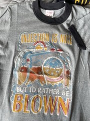 Vintage 1980s I’d Rather Be Blown Funny Sex Engine Ringer T-Shirt