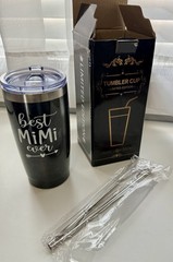 Best Mimi Ever BUNDLE:Canvas bag (2)/Rhinestone Tshirt-M/Tumbler/keychain