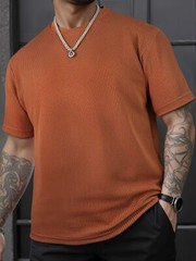 Men’s Short Sleeve Round Neck T-Shirt Classic Casual Slim Fit Shirts