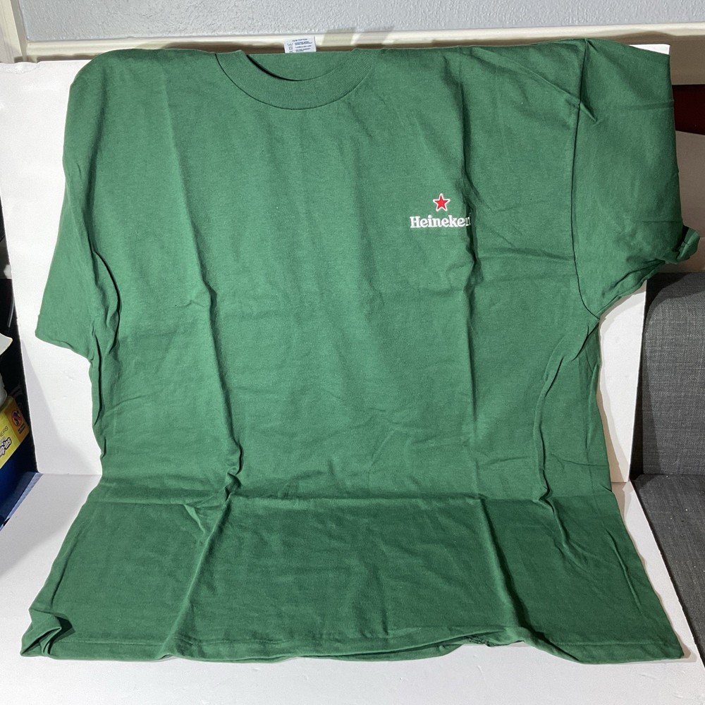 2 Xxl Green Heineken Beer T Shirt Adult Delta Preshrunk Vintage