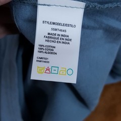 HEDGE Shirt Mens XL Blue Pullover Henley Mineral Wash Slub 100% Cotton Casual