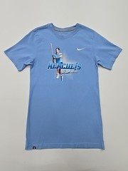 NIKE Boys Light Blue Graphic T-Shirt Youth XS Regular Fit