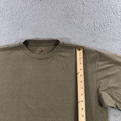 Rothco Shirt Mens Large green Crewneck Basic Tee T-Shirt Poly Cotton Casual