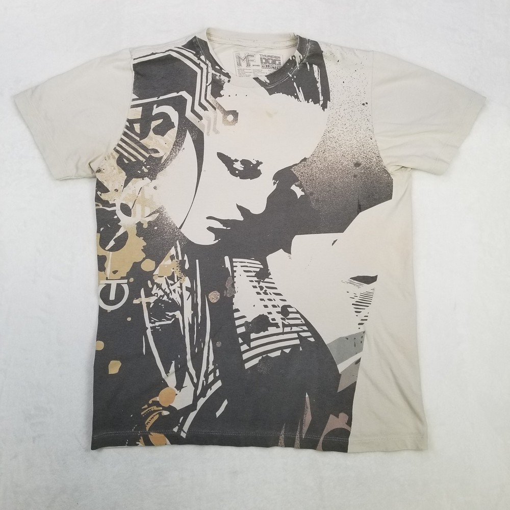 Mighty Fine Thunder Dog Collective Face T-Shirt Men’s Size Medium Short Sleeve