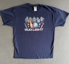 Vintage Fruit of the Loom NFL Bud Light Beer Sponsor NFL Navy T-Shirt Men’s XL