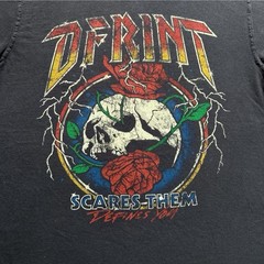 Mens Womens Small Grunge Skull Rose Graphic T Shirt Black Y2K Alt Unisex