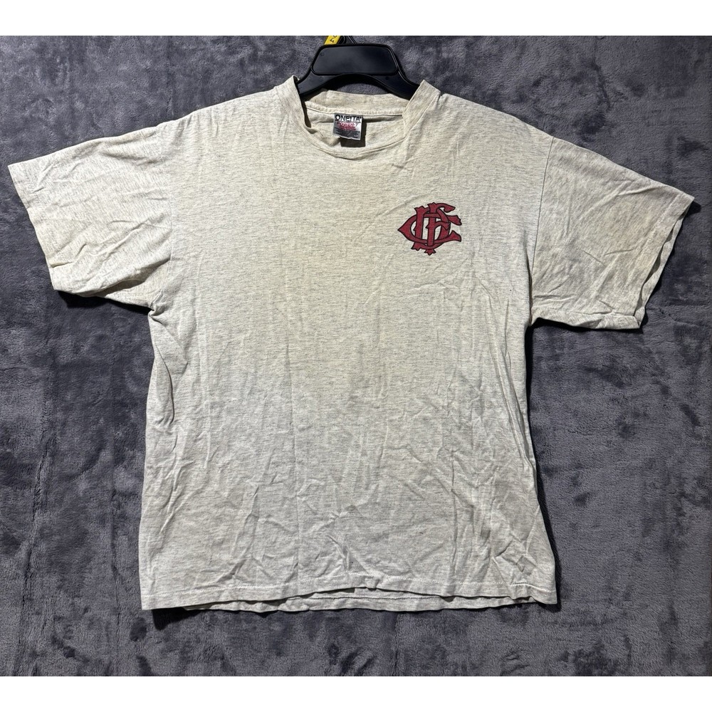 Oneita 90s T-Shirt Single Stitch Chicago Fire Dpt. Made USA Men’s Size Large Vtg