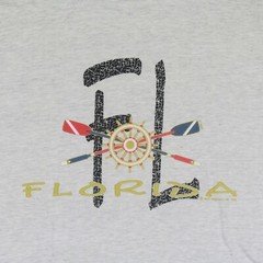 Vintage 90’s Florida Nautical Roll Cuff T-Shirt XL Single Stitched