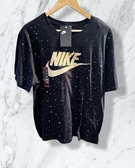Nike Men’s NWT Black Graphic Print Crew Neck Short Sleeve T-Shirt Regular Fit XL