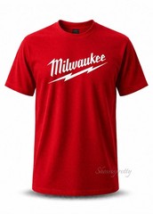 Milwaukee Style T-Shirt 2 Pack Red & Black 100% Cotton | Mechanic Work Shirt