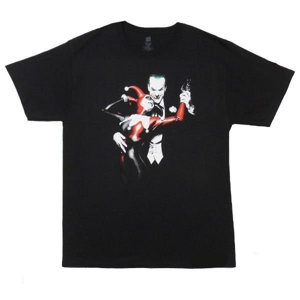 Mens DC Comics Originals Super Hero BATMAN Harley Quinn Joker T-Shirt Any Size