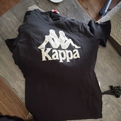 Kappa Men’s Black Logo Graphic Print Crew Neck Short Sleeve T-Shirt Size S