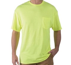NEW~Walls Short Sleeve Working Man’s Pocket Tees (2-Pack)~ XL Hi-Vis Green