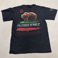 Y2K TOOL California Republic Bear Tour Black Double Print T-Shirt Sz Small