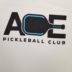 Ace Pickleball Club Graphic T-Shirt Men’s White Size Large Classic Sports Casual