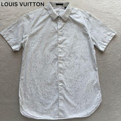 Louis Vuitton Monogram All Over Print White S/S Dress Shirt Size XXL France