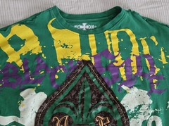 Vintage Ablanche Graphic T-Shirt Green Y2K MMA Spade Lion Brass Knuckles Mens 3X
