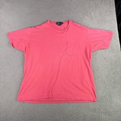 Polo Ralph Lauren T-Shirt Mens L Pink The Big Shirt Pocket Short Sleeve USA Made