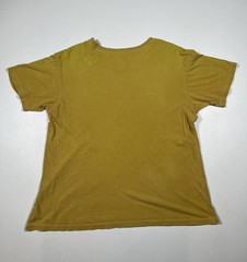 AC/DC Shirt Mens Medium Mustard Yellow High Voltage Graphic Band Rock Tee Faded