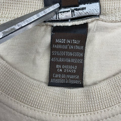 Neiman Marcus Men’s Cotton/Rayon Crewneck S/S T-Shirt Beige • Italy • Large